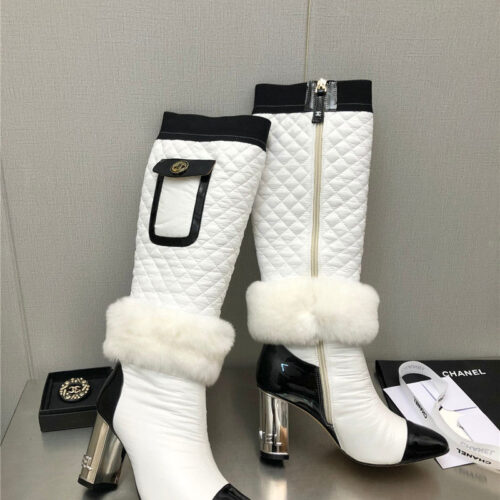 High Quality Luxury Chanel Colorblock Classic Embroidered Long Boots – Style 72422 product detail