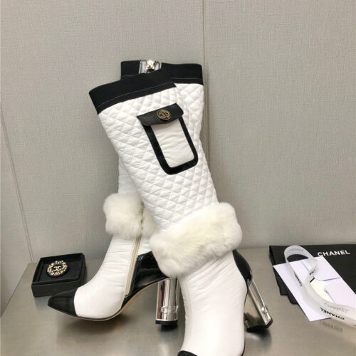 High Quality Luxury Chanel Colorblock Classic Embroidered Long Boots – Style 72422 product detail