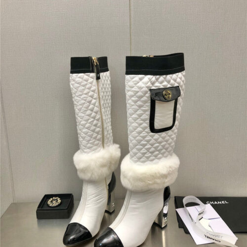 High Quality Luxury Chanel Colorblock Classic Embroidered Long Boots – Style 72422 product detail