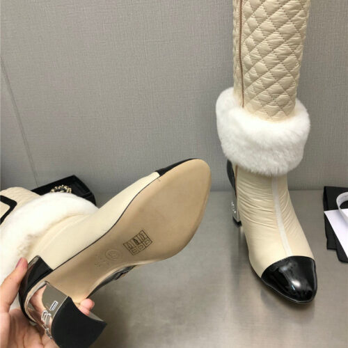 High Quality Luxury Chanel Colorblock Classic Embroidered Long Boots product detail