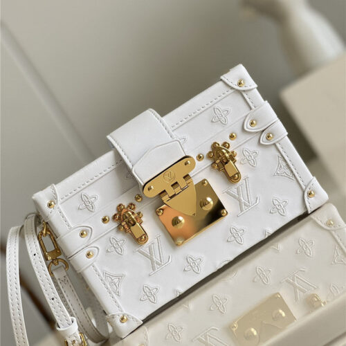 High Quality Luxury Louis Vuitton Petite Malle Bag White product detail