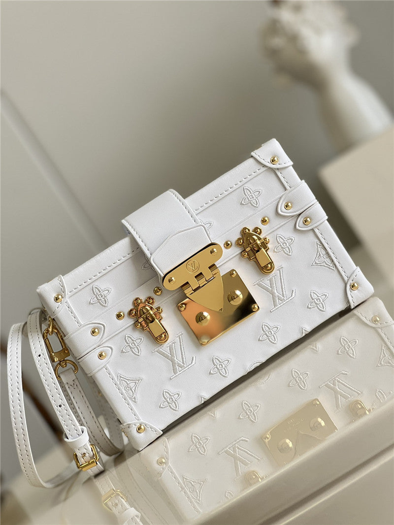 High Quality Luxury Louis Vuitton Petite Malle Bag White product detail