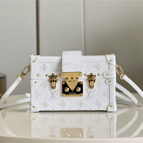 High Quality Luxury Louis Vuitton Petite Malle Bag White