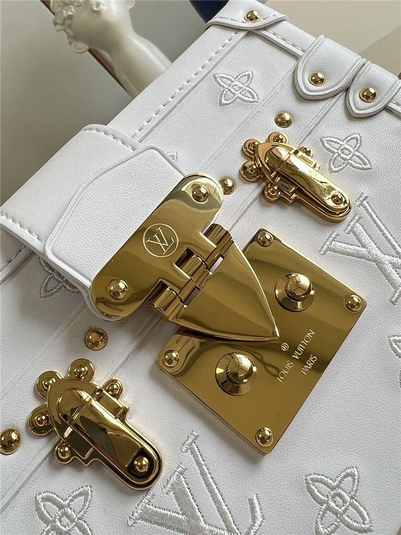 High Quality Luxury Louis Vuitton Petite Malle Bag White product detail