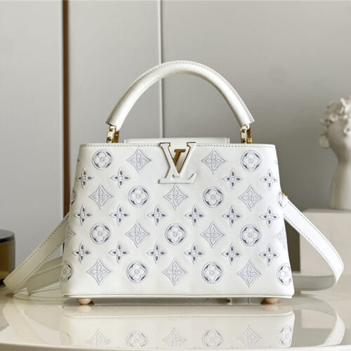 High Quality Luxury Louis Vuitton Capucines BB Embroidery Bag