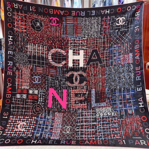 High Quality Luxury Chanel Logo Square Silk Scarf – Style 25120 product detail