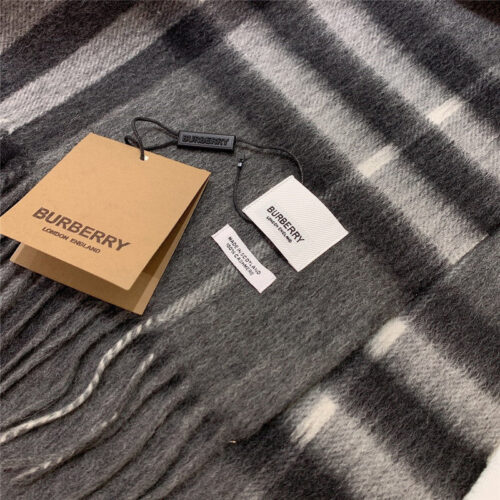 High Quality Luxury Burberry Classic Plaid Cashmere Scarf – Style 24611 product detail