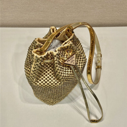 High Quality Luxury Prada Crystal Bucket Bag product detail