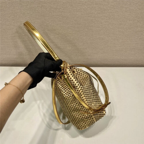High Quality Luxury Prada Crystal Bucket Bag product detail