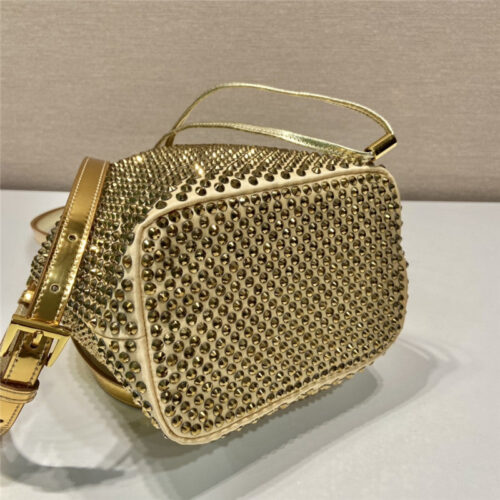 High Quality Luxury Prada Crystal Bucket Bag product detail