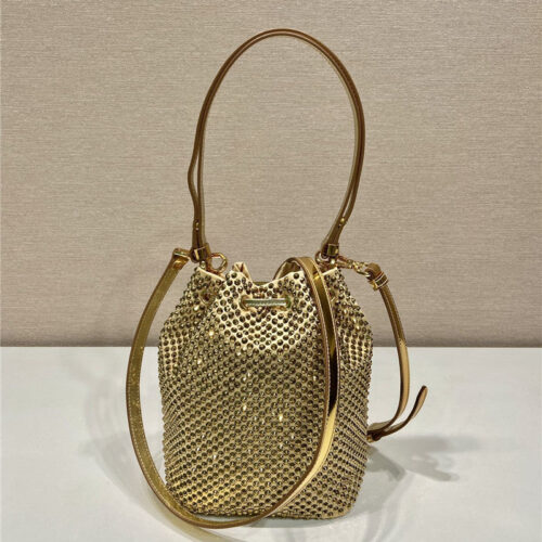High Quality Luxury Prada Crystal Bucket Bag alternate view