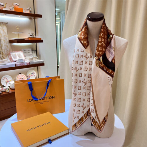 High Quality Luxury Chanel Logo Square Silk Scarf alternate view