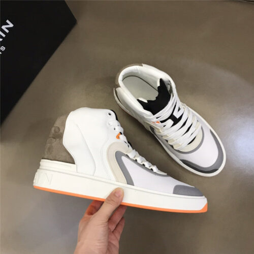 High Quality Luxury Balmain Mens High Top Sneakers – Style 45027