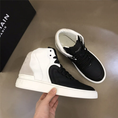 High Quality Luxury Balmain Mens High Top Sneakers – Style 81187