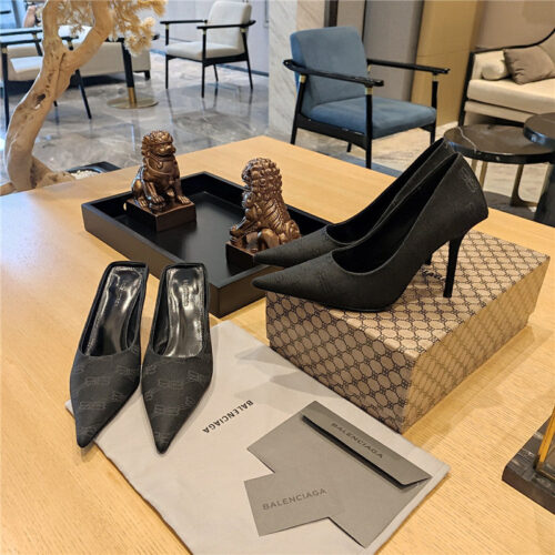 High Quality Luxury Balenciaga Pointed-Toe Stiletto Lizard Leather Pumps – Style 68675 product detail