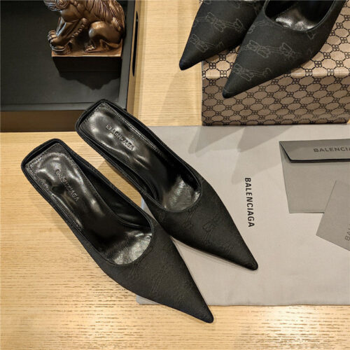 High Quality Luxury Balenciaga Pointed-Toe Stiletto Lizard Leather Pumps – Style 68675