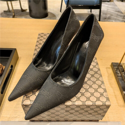 High Quality Luxury Balenciaga Pointed-Toe Stiletto Lizard Leather Pumps – Style 68675 product detail