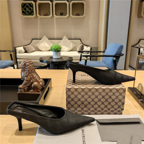 High Quality Luxury Balenciaga Pointed-Toe Stiletto Lizard Leather Pumps – Style 68675 product detail