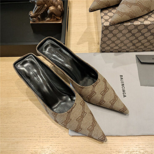 High Quality Luxury Balenciaga Pointed-Toe Stiletto Lizard Leather Pumps – Style 70371