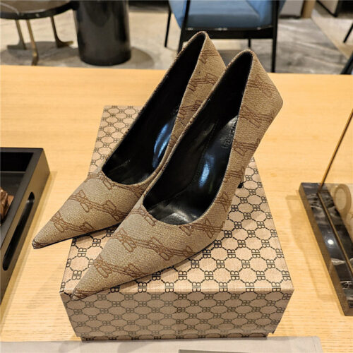 High Quality Luxury Balenciaga Pointed-Toe Stiletto Lizard Leather Pumps – Style 70371 product detail