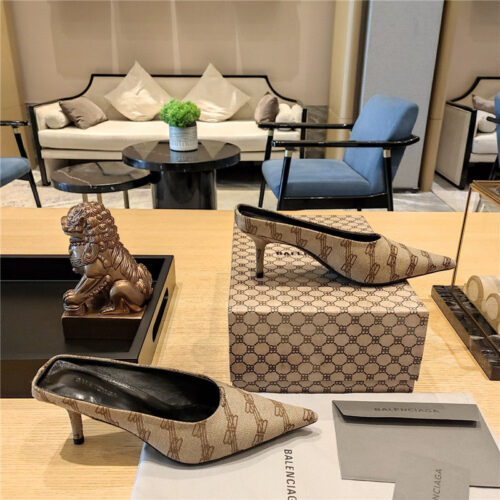 High Quality Luxury Balenciaga Pointed-Toe Stiletto Lizard Leather Pumps – Style 70371 product detail