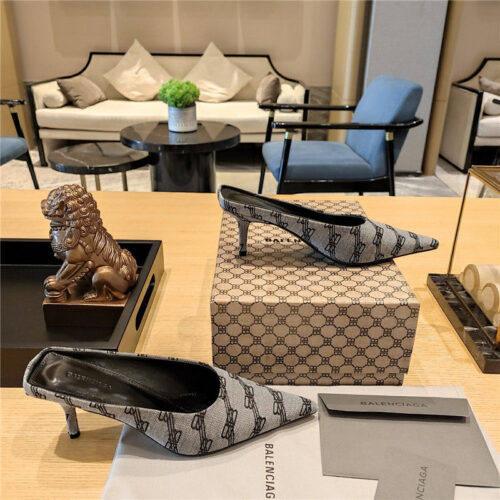 High Quality Luxury Balenciaga Pointed-Toe Stiletto Lizard Leather Pumps product detail