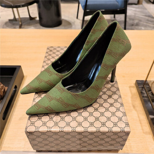 High Quality Luxury Balenciaga Pointed-Toe Stiletto Lizard Leather Pumps – Style 72067 product detail