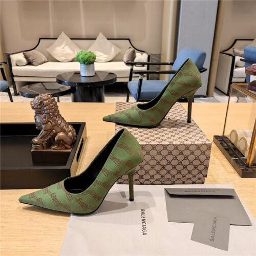 High Quality Luxury Balenciaga Pointed-Toe Stiletto Lizard Leather Pumps – Style 72067 product detail