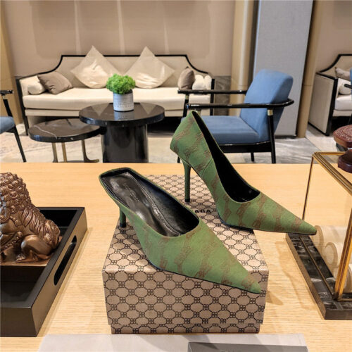 High Quality Luxury Balenciaga Pointed-Toe Stiletto Lizard Leather Pumps – Style 72067 product detail