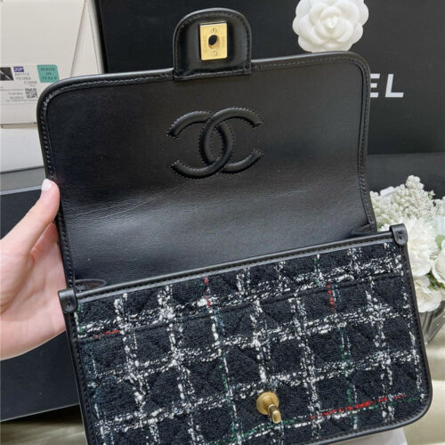 High Quality Luxury Chanel Woolen Messenger Bag – Style 48460 product detail