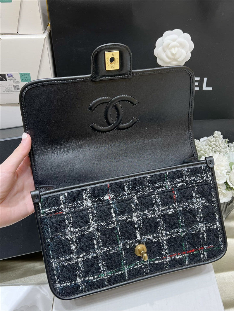 High Quality Luxury Chanel Woolen Messenger Bag – Style 48460 product detail