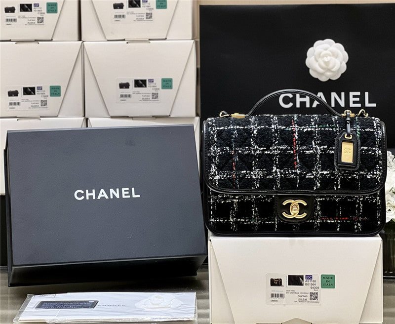 High Quality Luxury Chanel Woolen Messenger Bag – Style 48460 product detail