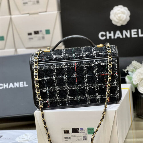 High Quality Luxury Chanel Woolen Messenger Bag – Style 48460 alternate view