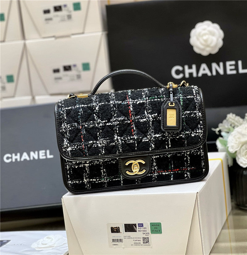 High Quality Luxury Chanel Woolen Messenger Bag – Style 48460