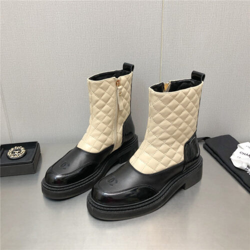 High Quality Luxury Chanel Classic C Embroidery Ankle Boots – Style 76614 product detail