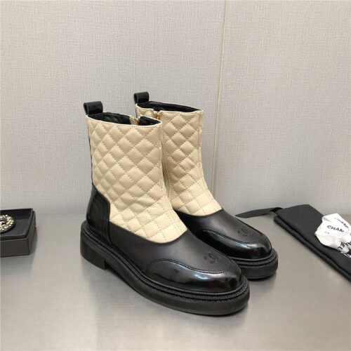 High Quality Luxury Chanel Classic C Embroidery Ankle Boots – Style 76614