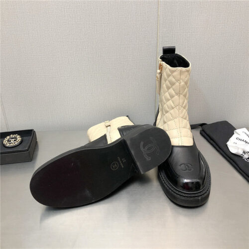High Quality Luxury Chanel Classic C Embroidery Ankle Boots – Style 76614 product detail