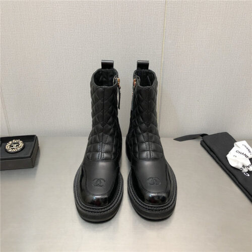 High Quality Luxury Chanel Classic C Embroidery Ankle Boots alternate view