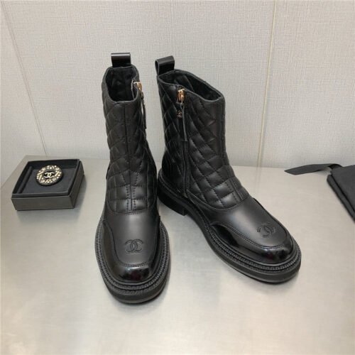 High Quality Luxury Chanel Classic C Embroidery Ankle Boots product detail
