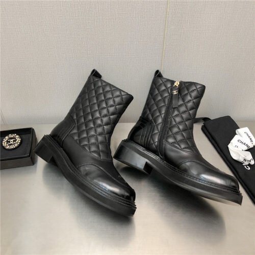 High Quality Luxury Chanel Classic C Embroidery Ankle Boots product detail