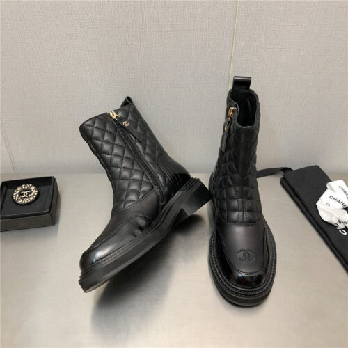 High Quality Luxury Chanel Classic C Embroidery Ankle Boots product detail