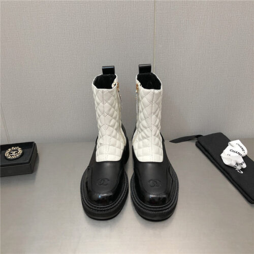 High Quality Luxury Chanel Classic C Embroidery Ankle Boots – Style 50630 alternate view