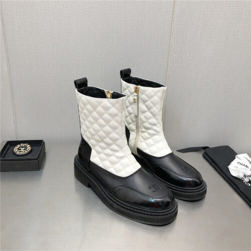High Quality Luxury Chanel Classic C Embroidery Ankle Boots – Style 50630