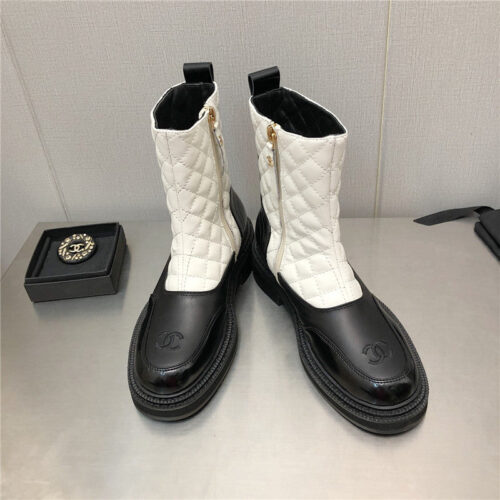 High Quality Luxury Chanel Classic C Embroidery Ankle Boots – Style 50630 product detail