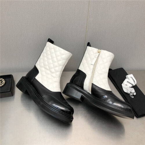High Quality Luxury Chanel Classic C Embroidery Ankle Boots – Style 50630 product detail