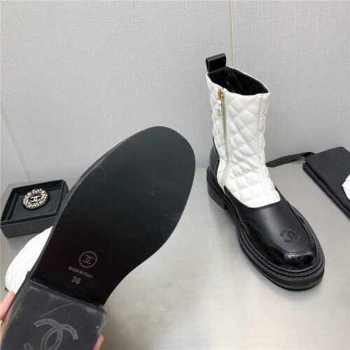 High Quality Luxury Chanel Classic C Embroidery Ankle Boots – Style 50630 product detail