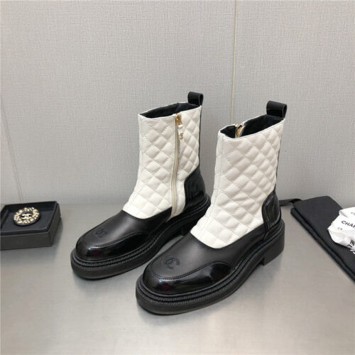 High Quality Luxury Chanel Classic C Embroidery Ankle Boots – Style 50630 product detail