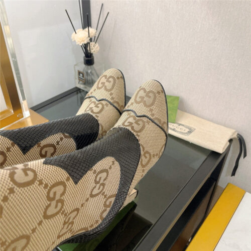 High Quality Luxury Gucci High Heel Python Print Boots product detail