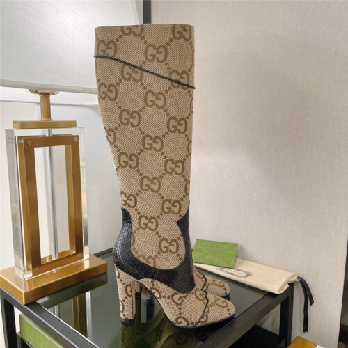 High Quality Luxury Gucci High Heel Python Print Boots product detail