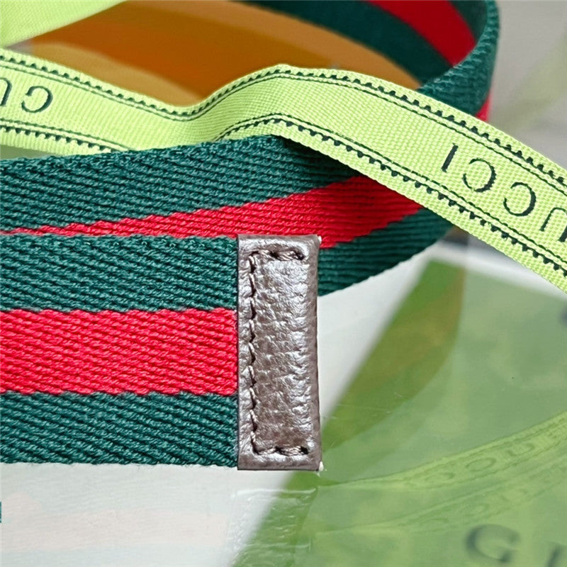 High Quality Luxury Gucci Webbing Belt With Rectangular Buckle product detail